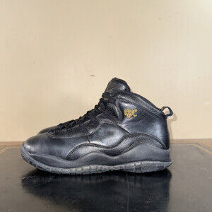 Nike Air Jordan 10 Retro NYC Black Gold 310806-012 Gs Gradeschool Size 6Y